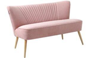 Nordic Design Světle růžová látková dvoumístná pohovka Ron 123 cm