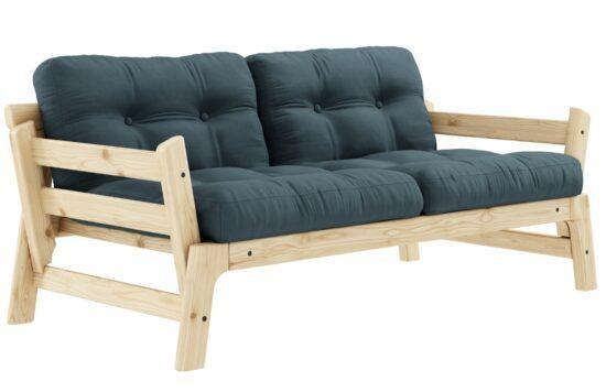 Petrolejově modrá dvoumístná rozkládací pohovka Karup Design Step 158 cm