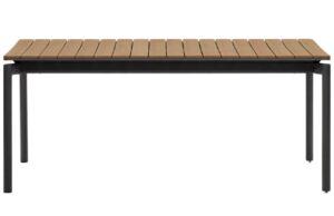 Rozkládací zahradní jídelní stůl z polywoodu Kave Home Canyelles 180/240 x 100 cm s černou podnoží