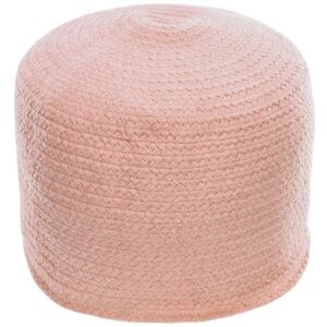 Růžový bavlněný puf Kave Home Daiana Ø 40 cm