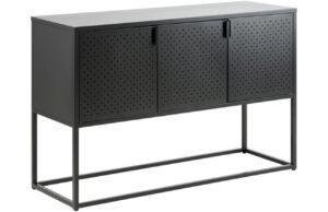 Scandi Černá kovová komoda Renna 120 x 40 cm