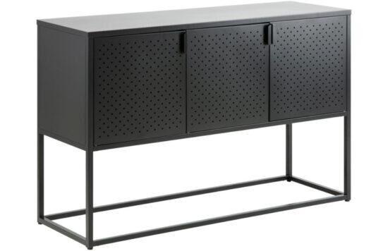 Scandi Černá kovová komoda Renna 120 x 40 cm