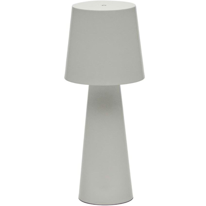 Šedá kovová stolní LED lampa Kave Home Arenys S