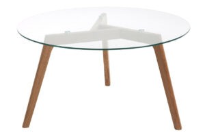 Skleněný konferenční stolek Kave Home Kirb 90 cm