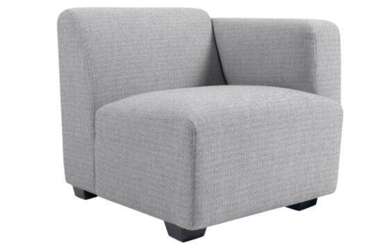 Světle šedý látkový modul Kave Home Legara 80 cm. pravý