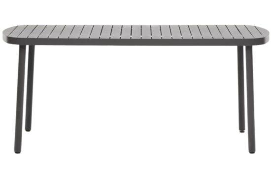 Tmavě šedý kovový zahradní jídelní stůl Kave Home Joncols 180 x 90 cm