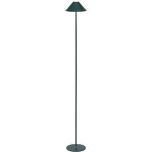 Tmavě zelená plastová nabíjecí stojací LED lampa Halo Design Hygge 134 cm