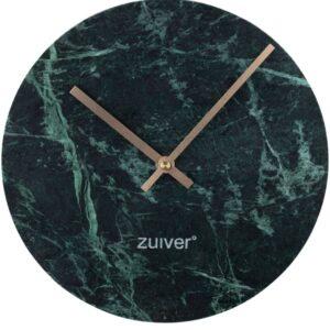 Zelené nástěnné mramorové hodiny ZUIVER MARBLE TIME O 25 cm